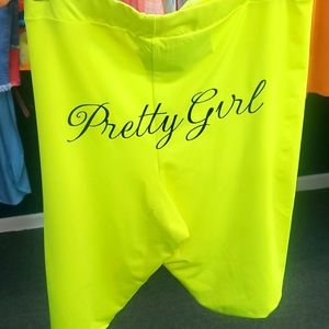 Neon Yellow "Pretty Girl" Biker Shorts 🔥